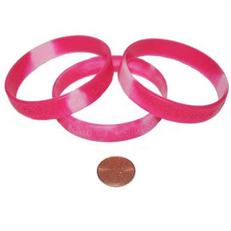 pink ribbon tie dye bracelet